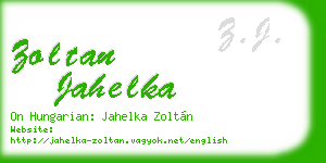 zoltan jahelka business card